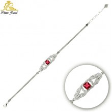 Gümüş Zirkon Taşlı Bilezik / Bileklik